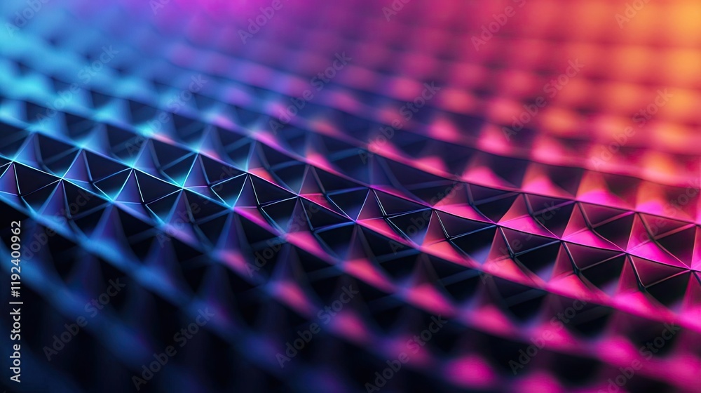 Aufkleber Vivid gradient concept. Colorful geometric patterns create an eye-catching visual texture on a digital surface.