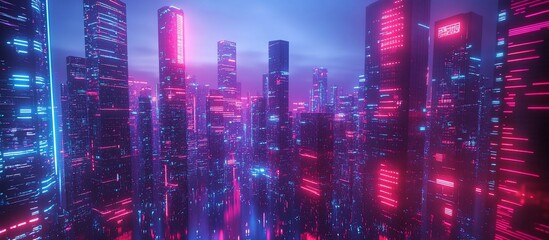 Cyberpunk Cityscape: Neon Nights in a Futuristic Metropolis