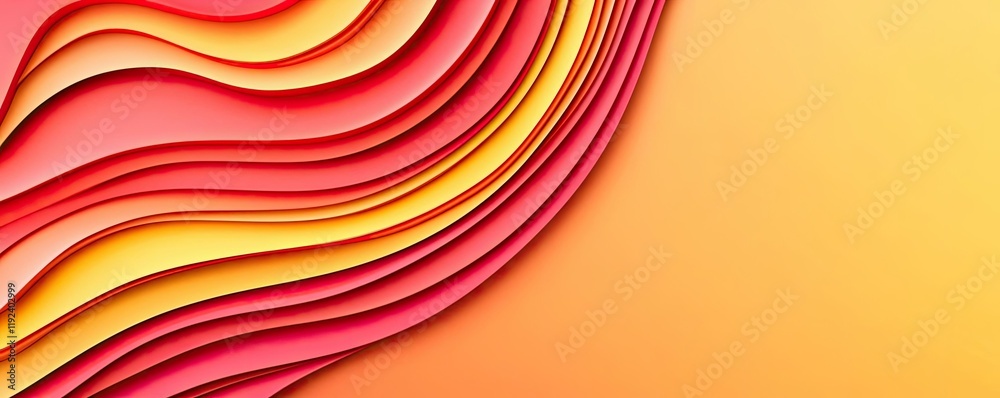 Poster vivid gradient concept. vibrant paper layers in warm colors, creating a dynamic modern background fo