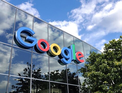 Google headquarters building exterior showcasing the iconic logo.