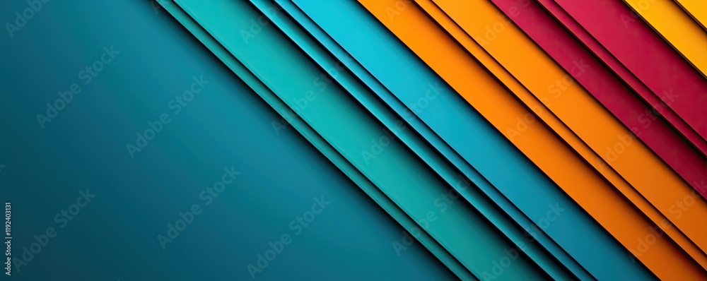 Poster Vivid gradient concept. Vibrant colored stripes create a dynamic abstract background design.