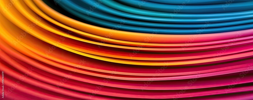 Poster Vivid gradient concept. Vibrant waves of color create a dynamic abstract background for various designs.