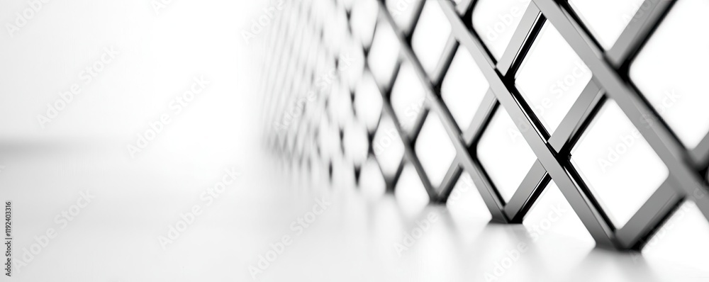 Aufkleber Minimal symmetry idea. Abstract view of geometric patterns in a modern architectural design.