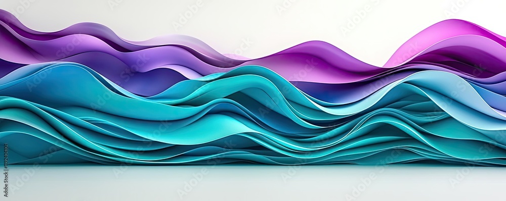 Aufkleber Vivid gradient concept. Abstract waves in vibrant colors create a dynamic visual experience.