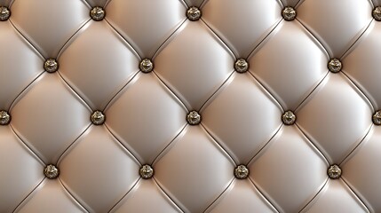 Elegant Beige Leather Upholstery with Diamond Accents
