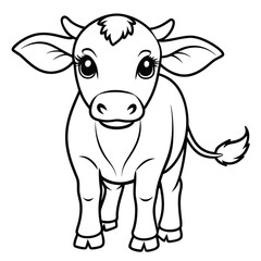vector cute animal cow  for kids product 