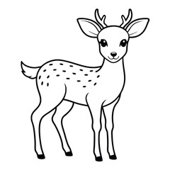 Fototapeta premium vector cute animal deer for kids product 