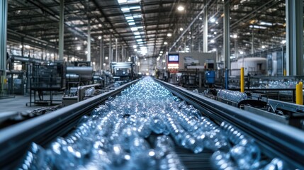 "The Path of Recycle: PET Bottles on the Conveyor Belt"