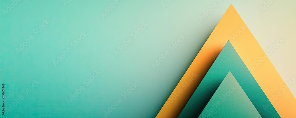 Poster Symmetry gradient concept. Abstract geometric shapes in vibrant colors create a modern digital background.