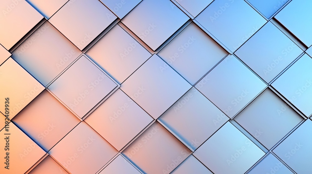 Aufkleber Minimal symmetry idea. A seamless abstract grid pattern with soft colors and smooth gradients for design projects.