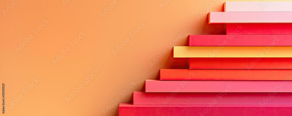 Leinwandbilder symmetry gradient concept. vibrant layers of color creating a visually appealing abstract design.