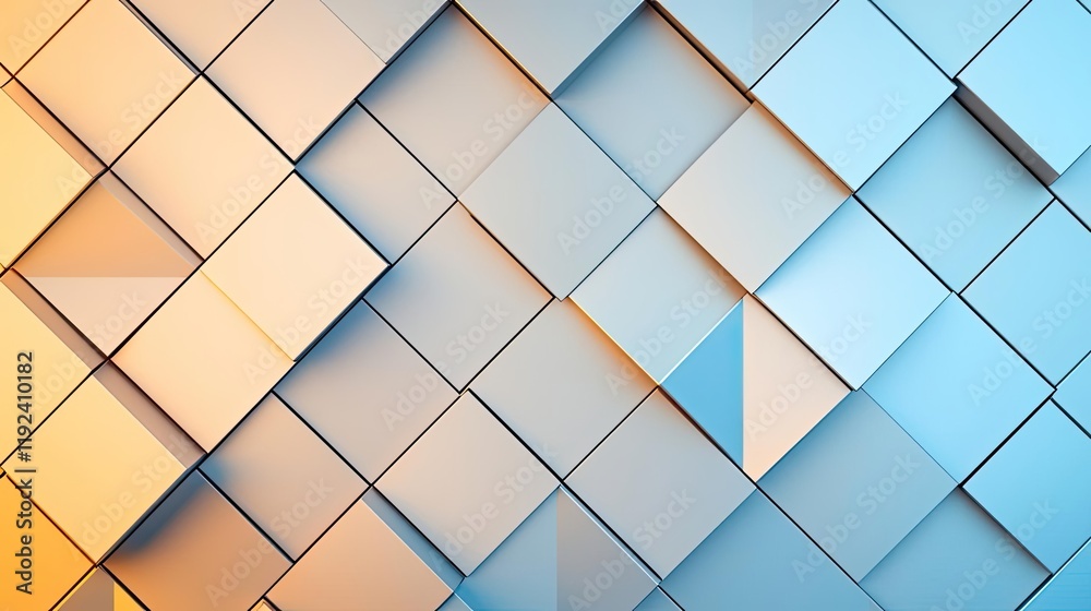 Poster minimal symmetry idea. a modern abstract background featuring geometric shapes in soft colors.