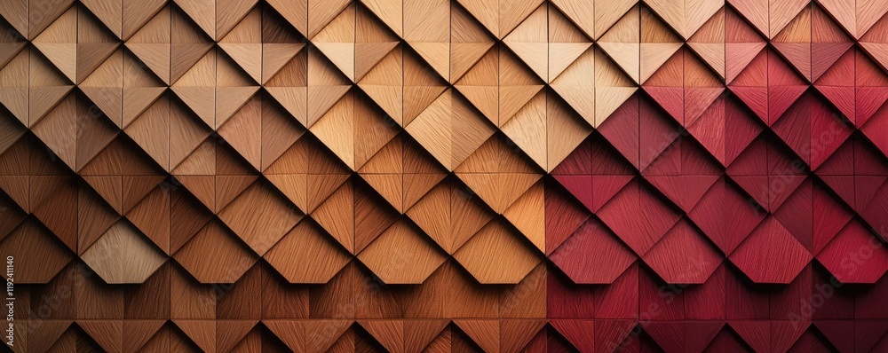 Poster Symmetry gradient concept. Abstract geometric pattern featuring layered colors and angles for visual depth.