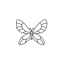 hand drawn butterfly line icon