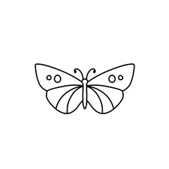 hand drawn butterfly line icon