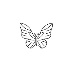 hand drawn butterfly line icon