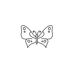 hand drawn butterfly line icon