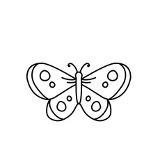 hand drawn butterfly line icon