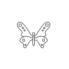hand drawn butterfly line icon