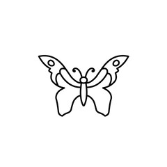 hand drawn butterfly line icon