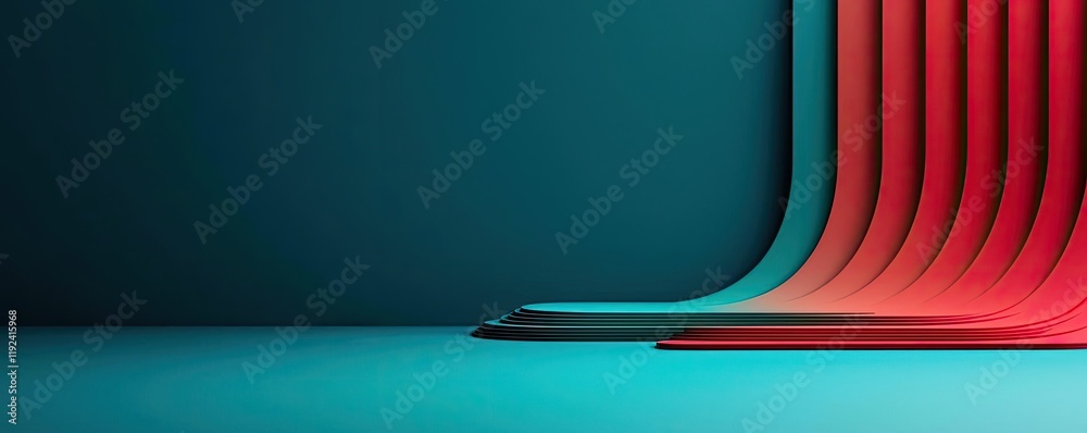 Poster vivid gradient concept. vibrant, abstract background with wavy lines and contrasting colors for crea