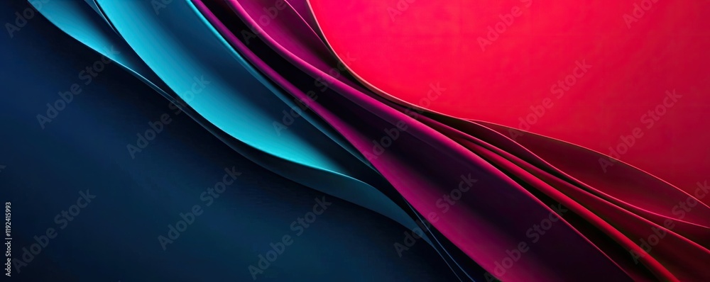 Poster Vivid gradient concept. Colorful abstract waves creating a stunning visual display for design projects.