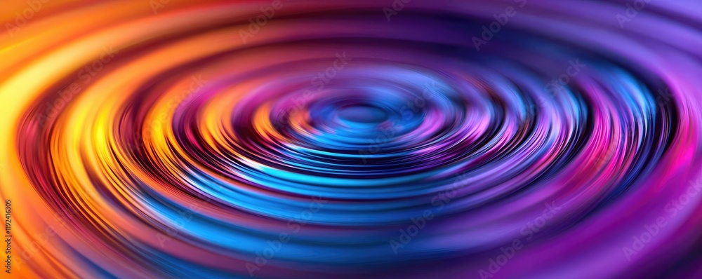 Poster Vivid gradient concept. Vibrant abstract ripple effect with colorful waves and gradients in motion.