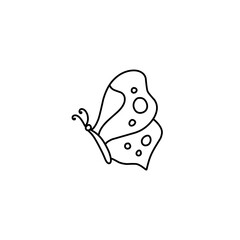 hand drawn butterfly line icon