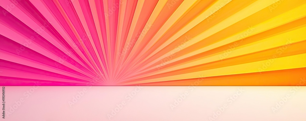 Poster vivid gradient concept. vibrant gradient background with rays of pink and yellow, perfect for modern