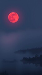 night sky with moon and clouds