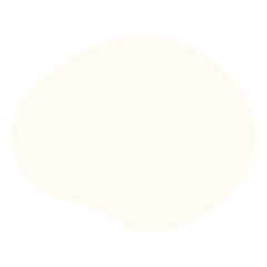 Beige blob  png shape sticker, aesthetic design on transparent background