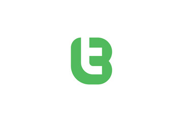 letter tb  or bt logo in green color