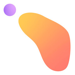 Colorful gradient element transparent png