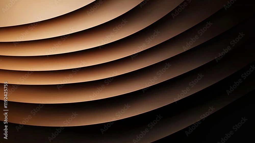 Poster Cloudy abstract background concept. Abstract layers of paper create a dynamic visual effect with soft shadows and curves.