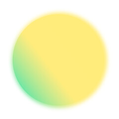 Aesthetic circle png sticker, retro futuristic neon, yellow gradient clipart