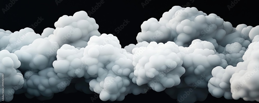 Aufkleber cloudy abstract background concept. a stunning view of fluffy clouds against a dark backdrop, evokin