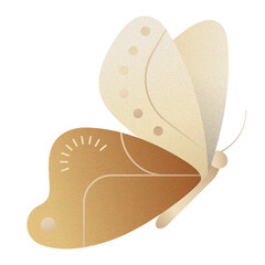 Geometric butterfly png sticker design, nature illustration