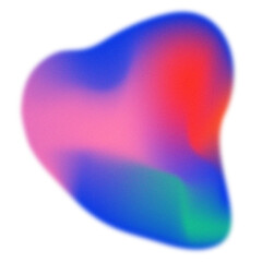 Blob shape png sticker, gradient design element on transparent background