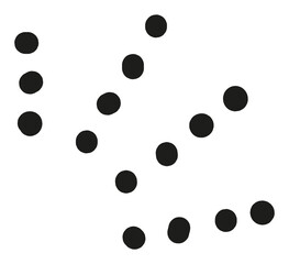 PNG Minimalist black dots pattern on a transparent, transparent background