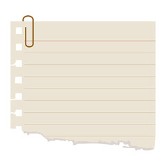 PNG Vintage torn paper note on transparent background