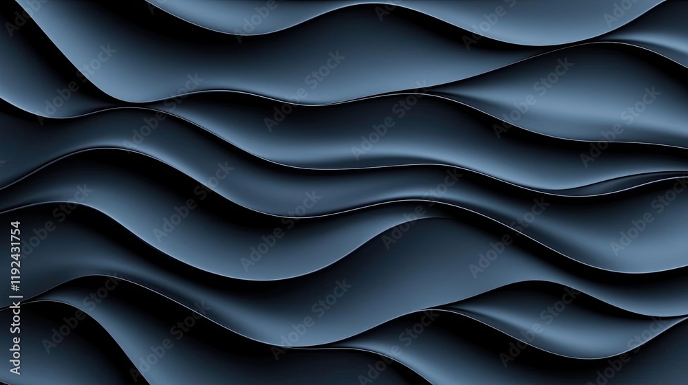 Poster Cloudy abstract background concept. Abstract wavy pattern in dark tones, perfect for backgrounds and visual designs.