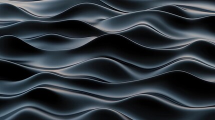 Obraz premium Cloudy abstract background concept. Elegant black waves create a calming, fluid texture in a serene atmosphere.