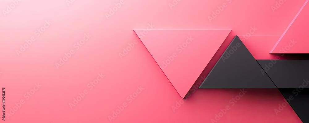 Poster Triangle abstract background concept. Abstract geometric design with vibrant colors and sharp angles for creative projects.