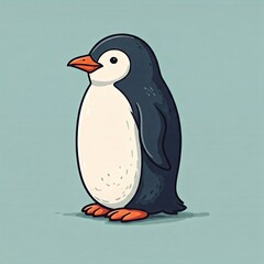 Fototapeta premium A penguin in side view.