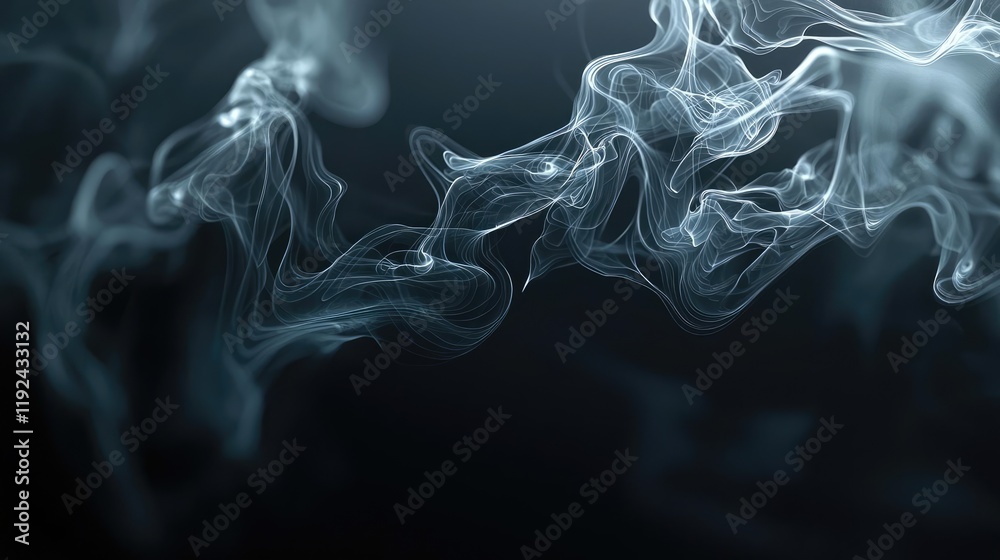 Poster cloudy abstract background concept. elegant wisps of smoke gracefully swirl in a dark backdrop, crea