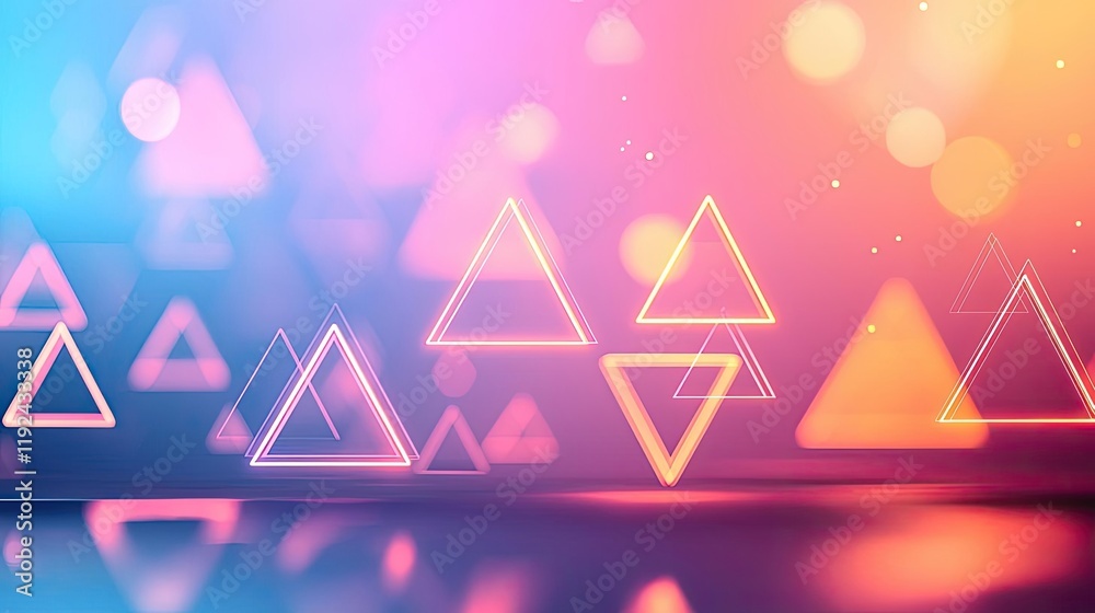 Poster triangle abstract background concept. abstract geometric shapes in vibrant colors, perfect for moder