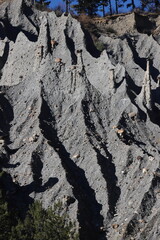 demoiselles coiffées de Théus, Haute Alpes