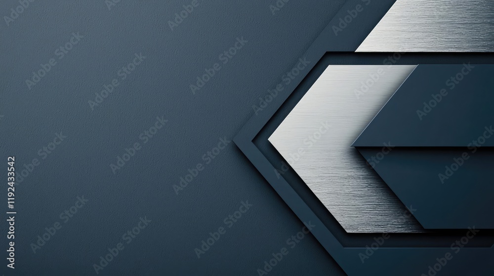 Aufkleber Triangle abstract background concept. Minimalist abstract design with metallic textures and sharp angles.