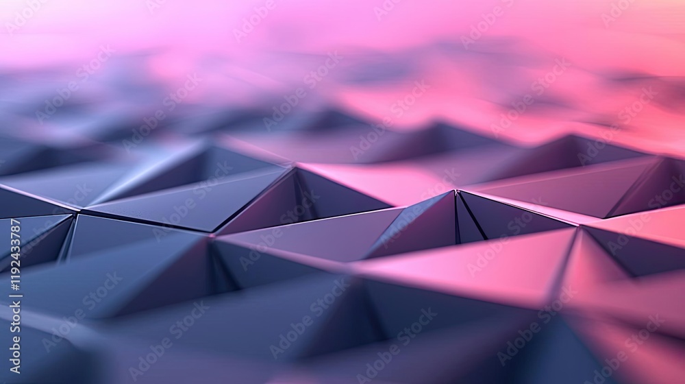 Poster Triangle abstract background concept. Abstract 3D geometric pattern with vibrant colors and depth, ideal for modern designs.