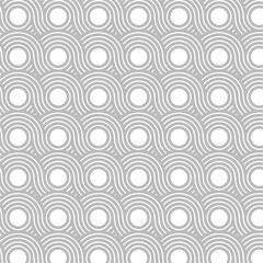 Fototapeta premium Seamless Ocean Wave-Inspired Graphic Pattern,Abstract Wave Pattern with Circular Motifs